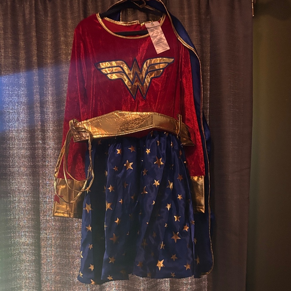 Wonder Woman Kids Costume - Red, Blue, and Gold